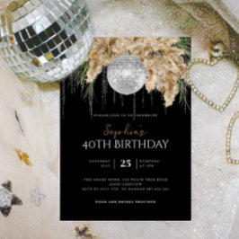 Convite Papmas Grass Ball A Qualquer Idade Boho Aniversári