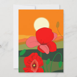 Convite Papoila no pôr do sol