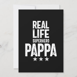 Convite Pappa Super Herói do Real Life Padre Gift