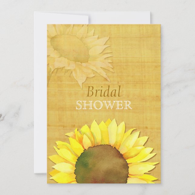 Convite Papyrus Girassol Chá de panela de queda (Frente)