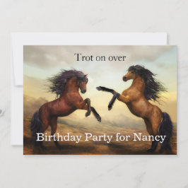 Convite par de cavalos selvagens