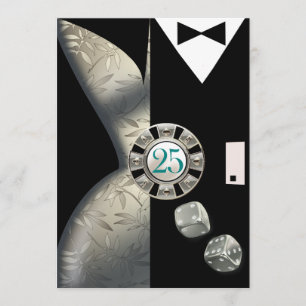 Convite Par Deco Casal 25º Aniversário   prata