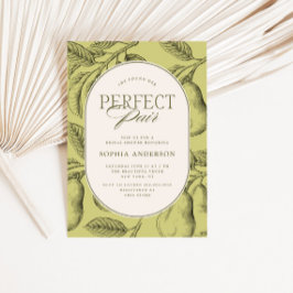 Convite Par Perfeito Vintage Chá de Noiva com Peras