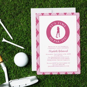 Convite Par Tee Golfer Humor Divertido Aniversário Festa R