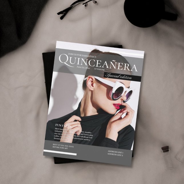 Convite para 15 de aniversário da revista quinceañ (Criador carregado)
