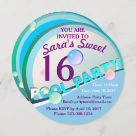 Convite para 16 de aniversário do Doce do Partido 