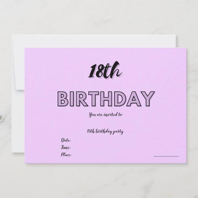 Convite para 18 anos (Frente)