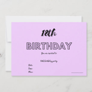 Convite para 18 anos