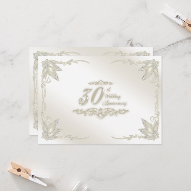 Convite para 30º Aniversário de Casamento (Frente/Verso In Situ)