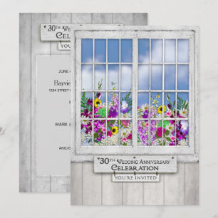 CONVITE para 30º Aniversário de Casamento, Janela 