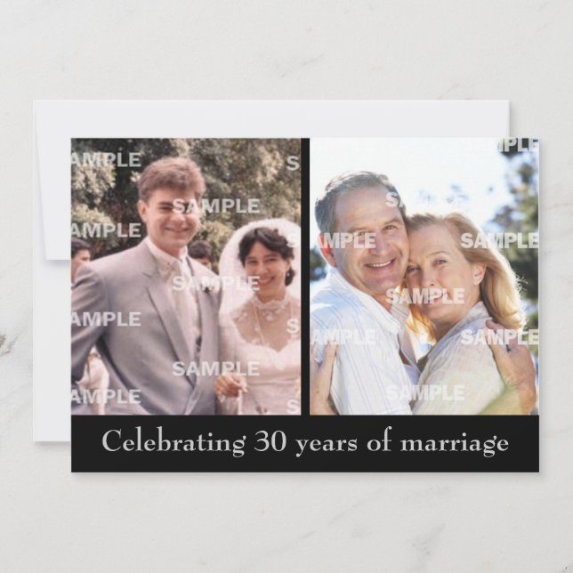 Convite para 30 de Aniversário do Passado e Presen (Frente)