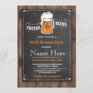 Convite para 30 de saudações e cervejas Festa de a