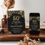 Convite para 50 anos de aniversário do Elegante Bl<br><div class="desc">Adicione um pouco de elegância ao seu dia especial com nosso Elegante Concurso de Aniversário Negro e Dourado. Com confete de ouro em um fundo preto rico,  é a escolha perfeita para dar o tom para sua celebração. Personalize os detalhes e faça seu evento brilhar. Peça o seu hoje!</div>