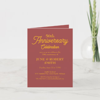 Convite para 50 anos de casamento moderno
