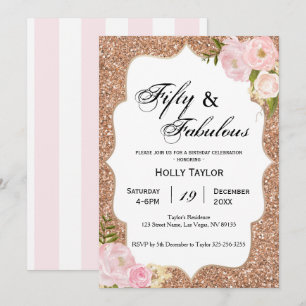 Convite para 50 anos personalizado