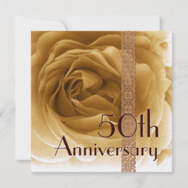 Convite para 50 anos - Rosa DOURADO