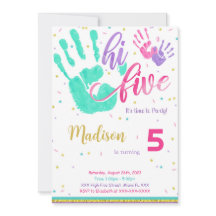 Convite para 5 Aniversário Superior Editável