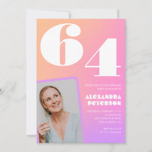 Convite para 64 anos de Fotografia Retroativa com 