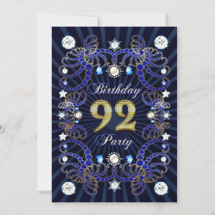 Convite para a 92ª festa de aniversário com mass