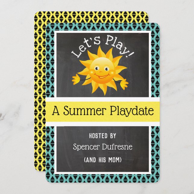 Convite para a apresentação de fotos de verão (Frente/Verso)