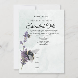 Convite para a Aula de Óleo Essencial de Lavanda e