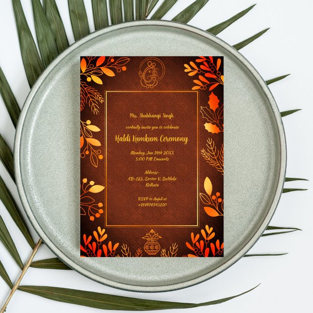 Convite para a Cerimônia Haldi Kumkum (Criador carregado)