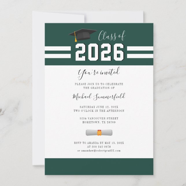 Convite para a Festa da Formatura Verde 2026 (Frente)