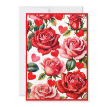 Convite para a Festa da Noite Galentine de Rosas e