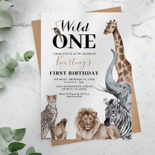 Convite para a Festa de 1º Aniversário do Safari Z