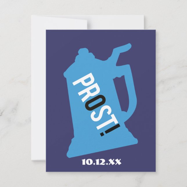 Convite para a Festa de 80 Anos de Prost Azul e Pr (Frente)