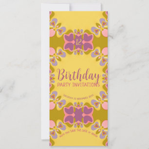 Convite para a Festa de Aniversário de 12 anos Pre