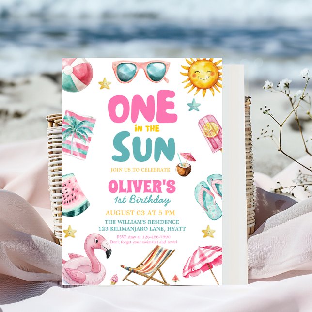 Convite para a Festa de Aniversário de 1 Ano One i (Criador carregado)