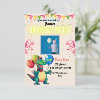 Convite para a Festa de Aniversário de 3 anos do D