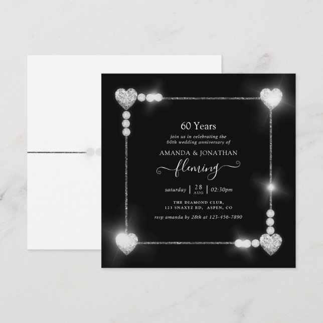 Convite para a Festa de Aniversário de 60 Anos de  (Frente/Verso)