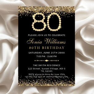 Convite para a Festa de Aniversário de 80 anos Bla