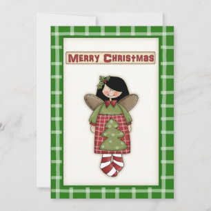Convite para a Festa de Anjo de Natal Kitsch