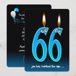 Convite para a festa de aposentadoria aos 66 anos