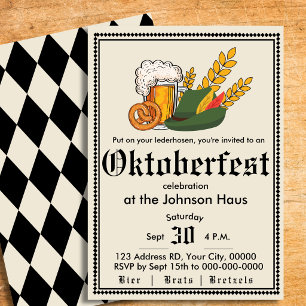 Convite para a Festa de Cerveja Alemã do Oktoberfe