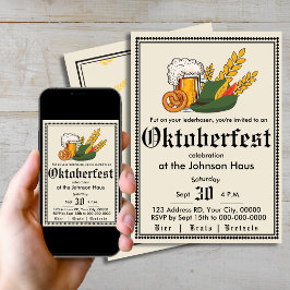 Convite para a Festa de Cerveja Alemã do Oktoberfe