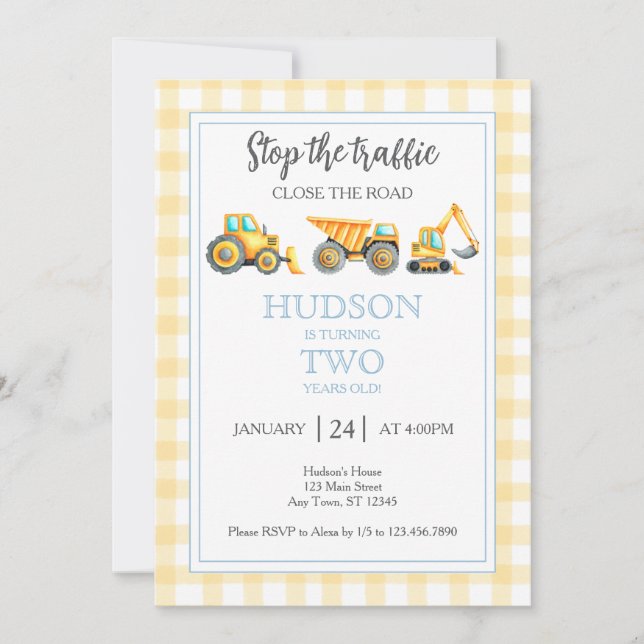 Convite para a Festa de Construção de Parar o Tráf (Frente)