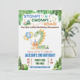 Convite para a Festa de Dois Anos do Dinossauro