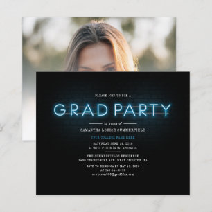 Convite para a Festa de Formatação do Neon Azul pa