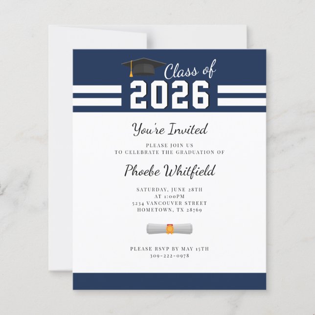 Convite para a Festa de Formatura da Marinha Gradu (Frente)