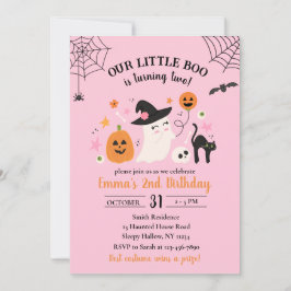 Convite para a Festa de Halloween de 2º Aniversári