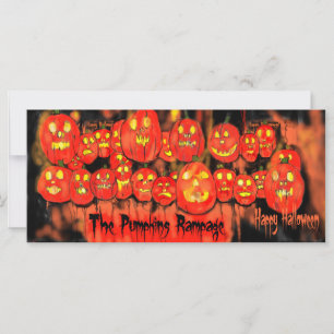 Convite para a Festa de Halloween Pumpkins Rampage