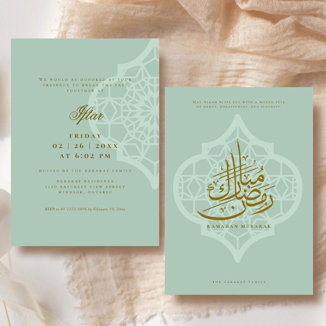 Convite para a Festa de Iftar do Ramadão (Front and Back)
