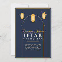 Convite para a Festa de Iftar do Ramadão Lanternas