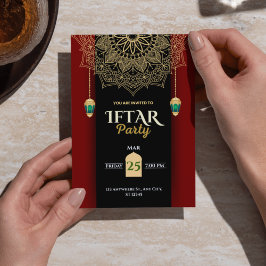 Convite para a Festa de Iftar Elegante do Ramadão 
