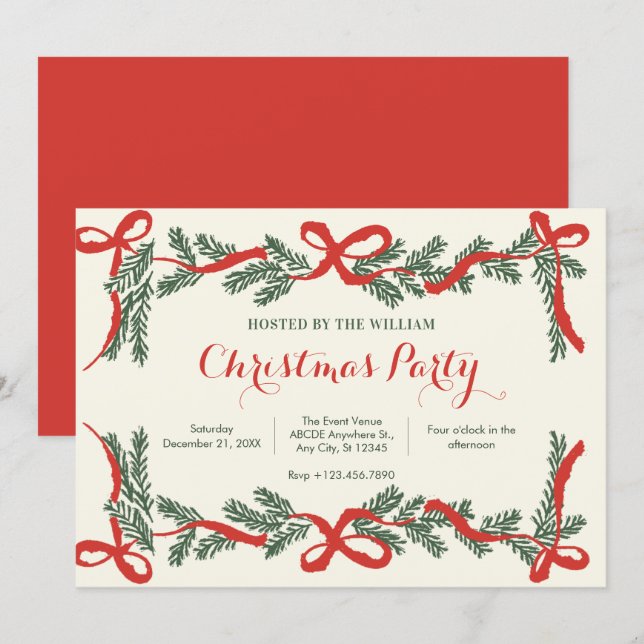 Convite para a Festa de Natal (Frente/Verso)