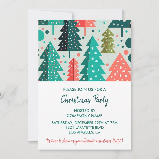 Convite para a Festa de Natal da Empresa Floresta  (Frente)